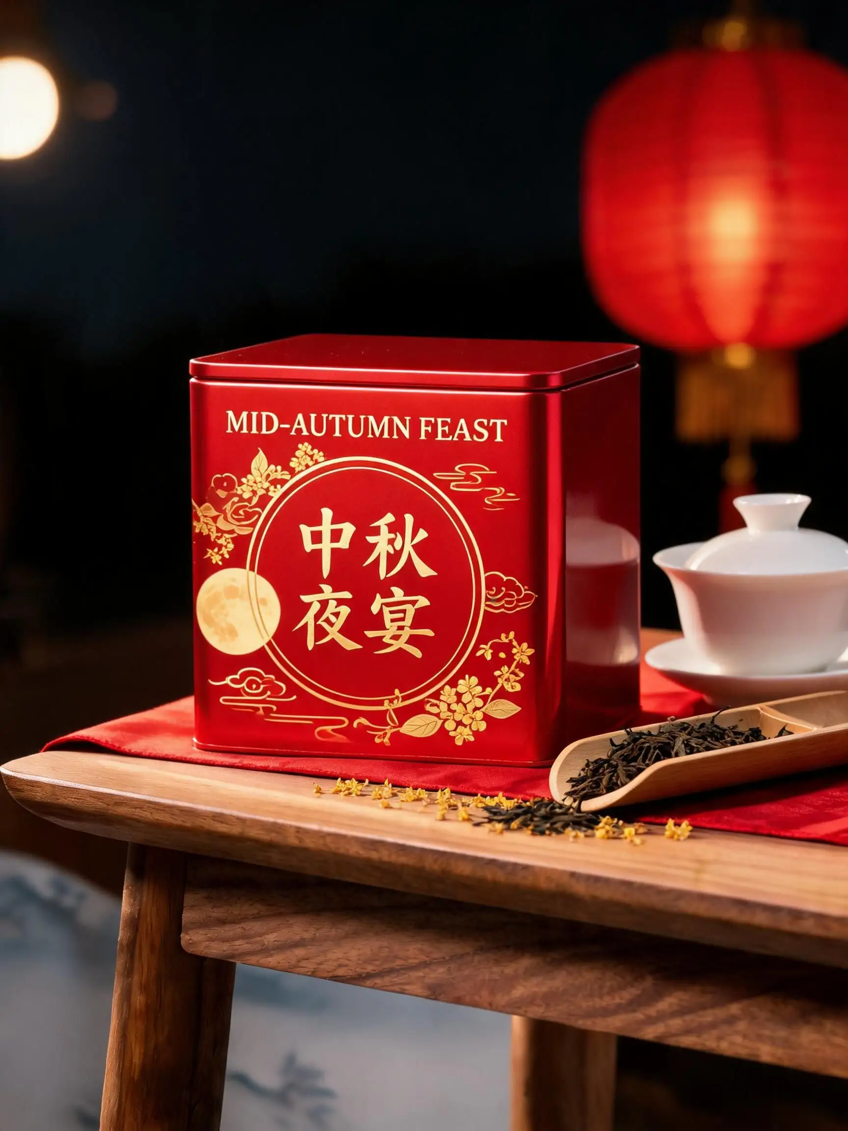 月满揽茶 tin packaging image 2