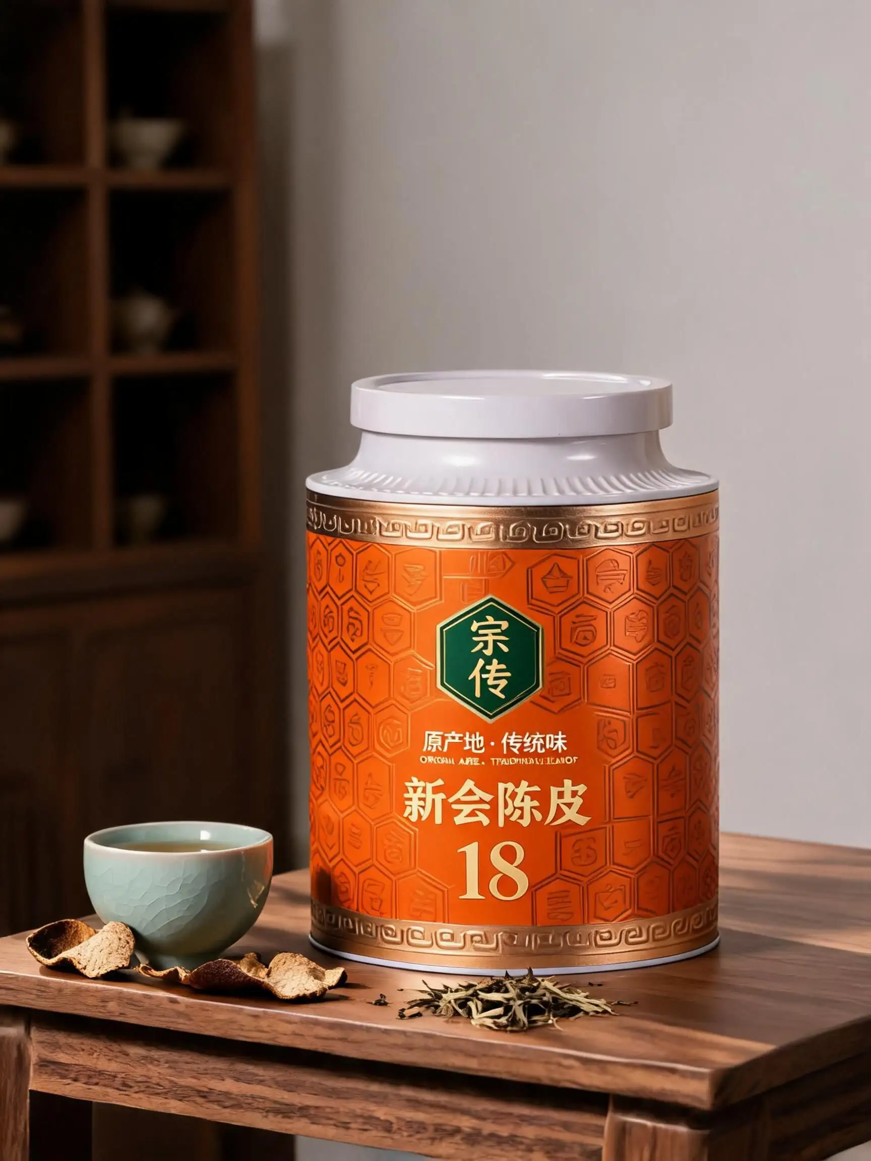茗礼寿眉 tin packaging image 2