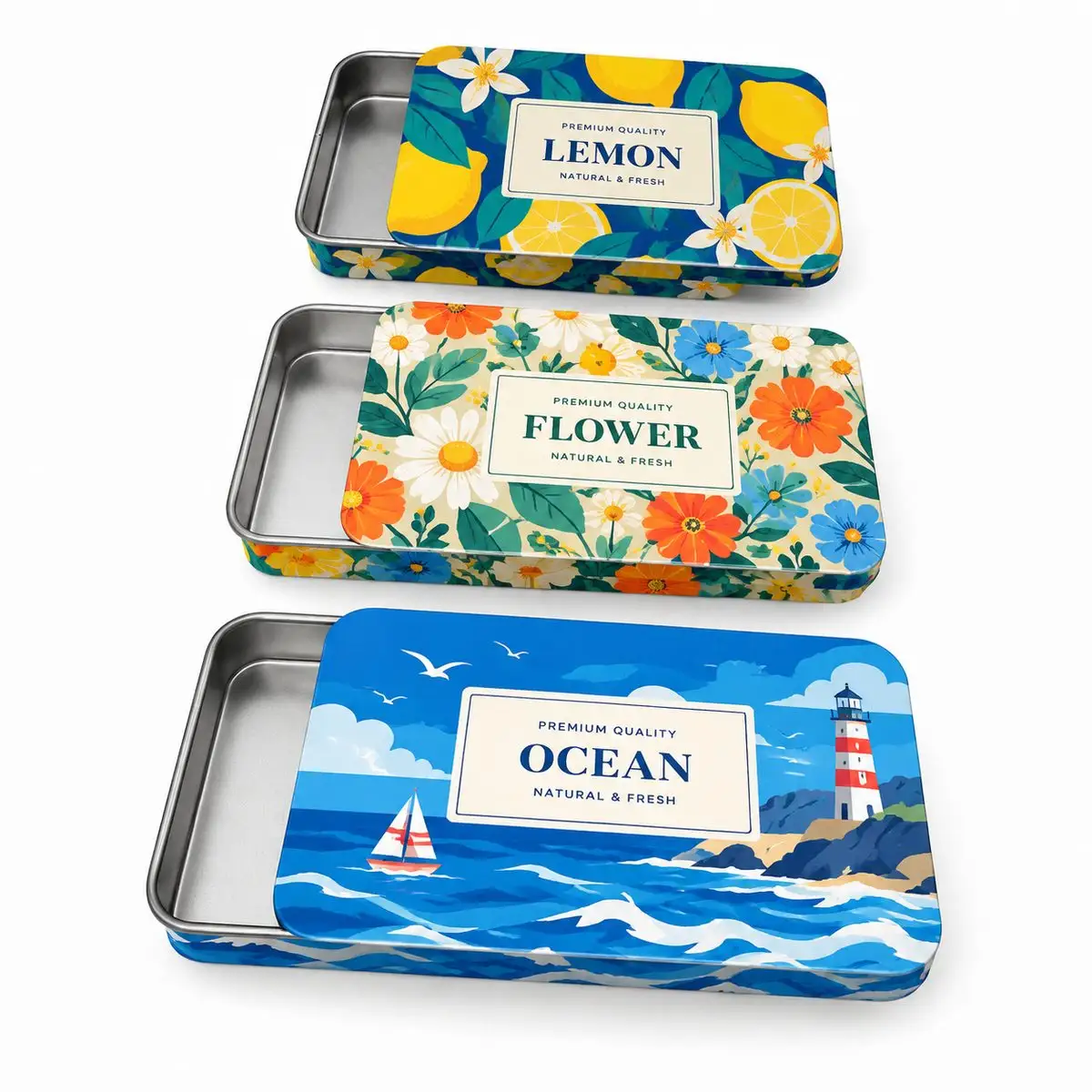 TIN-DGFT-00028 Tin Can Customization Case custom tin packaging design