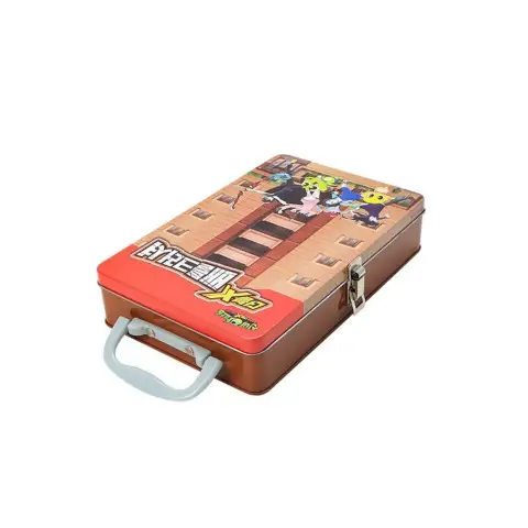 250*160*50mm Handheld Tin Box with Lock Latch