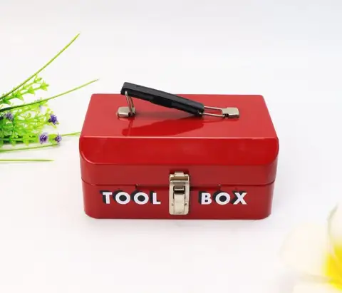 127*95*53mm Portable Tin Box with Lock