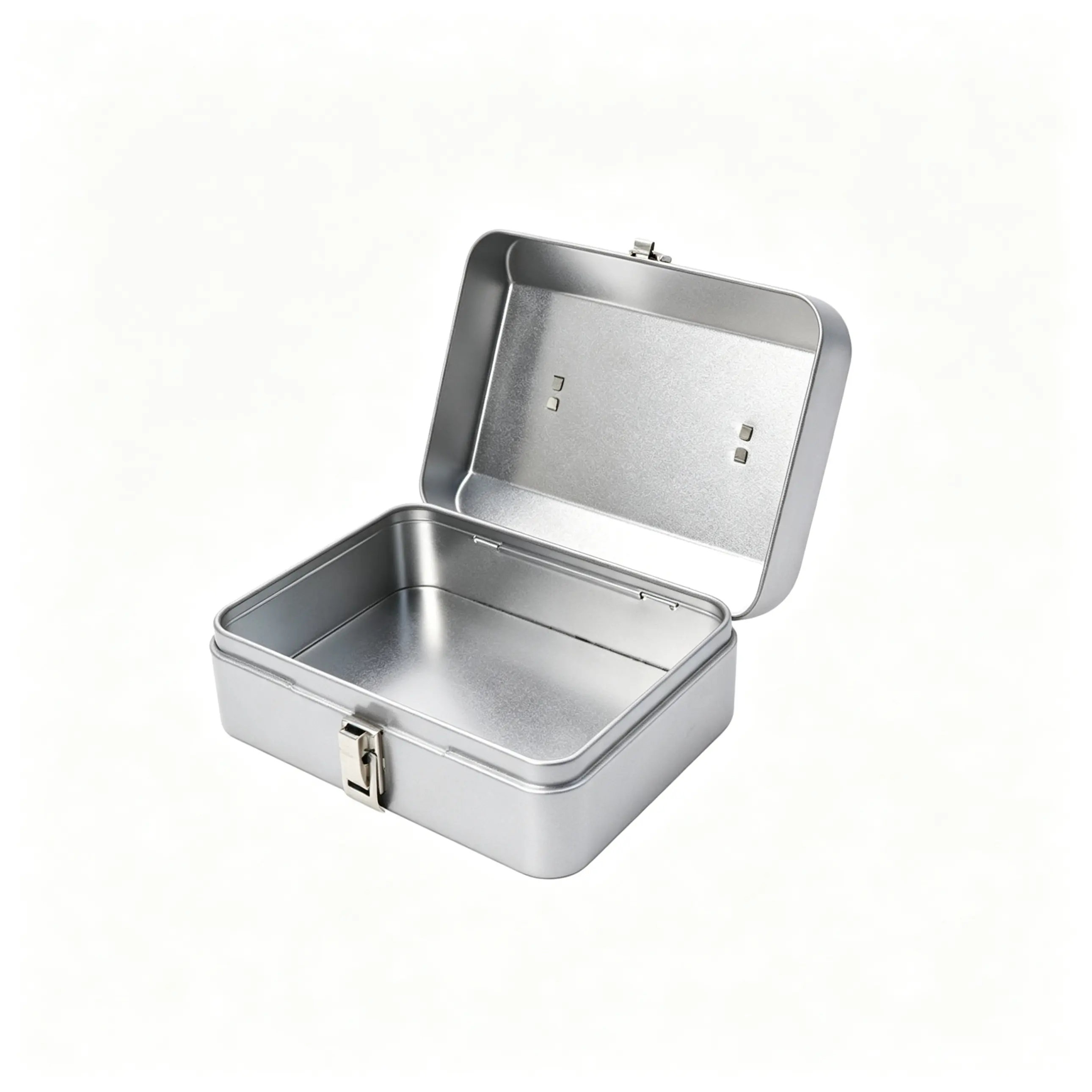 127 * 95 * 53mm portable tinplate box with locking buckle