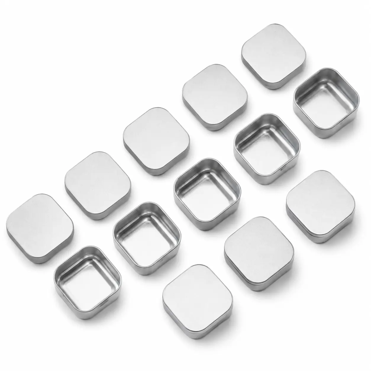 55 * 55 * 43mm square tin can