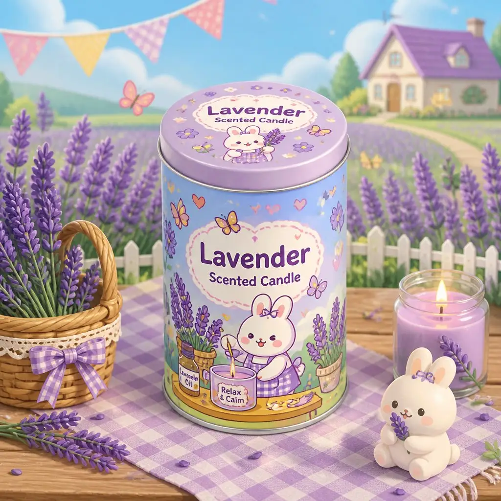 Scented candle aromatherapy tin designed for reuse after the candle is finished